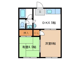 第3ﾊｲﾈｽ一藤Aの物件間取画像